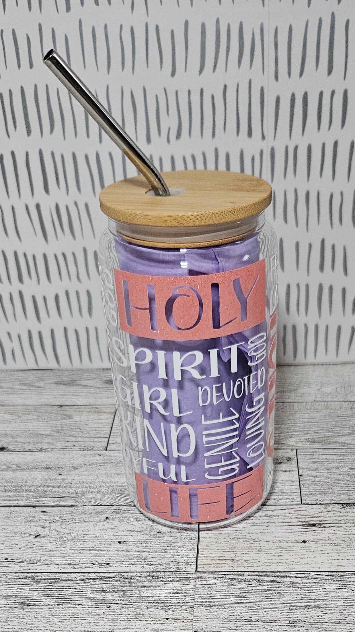 Holy Girl Christian Life Glass Cup