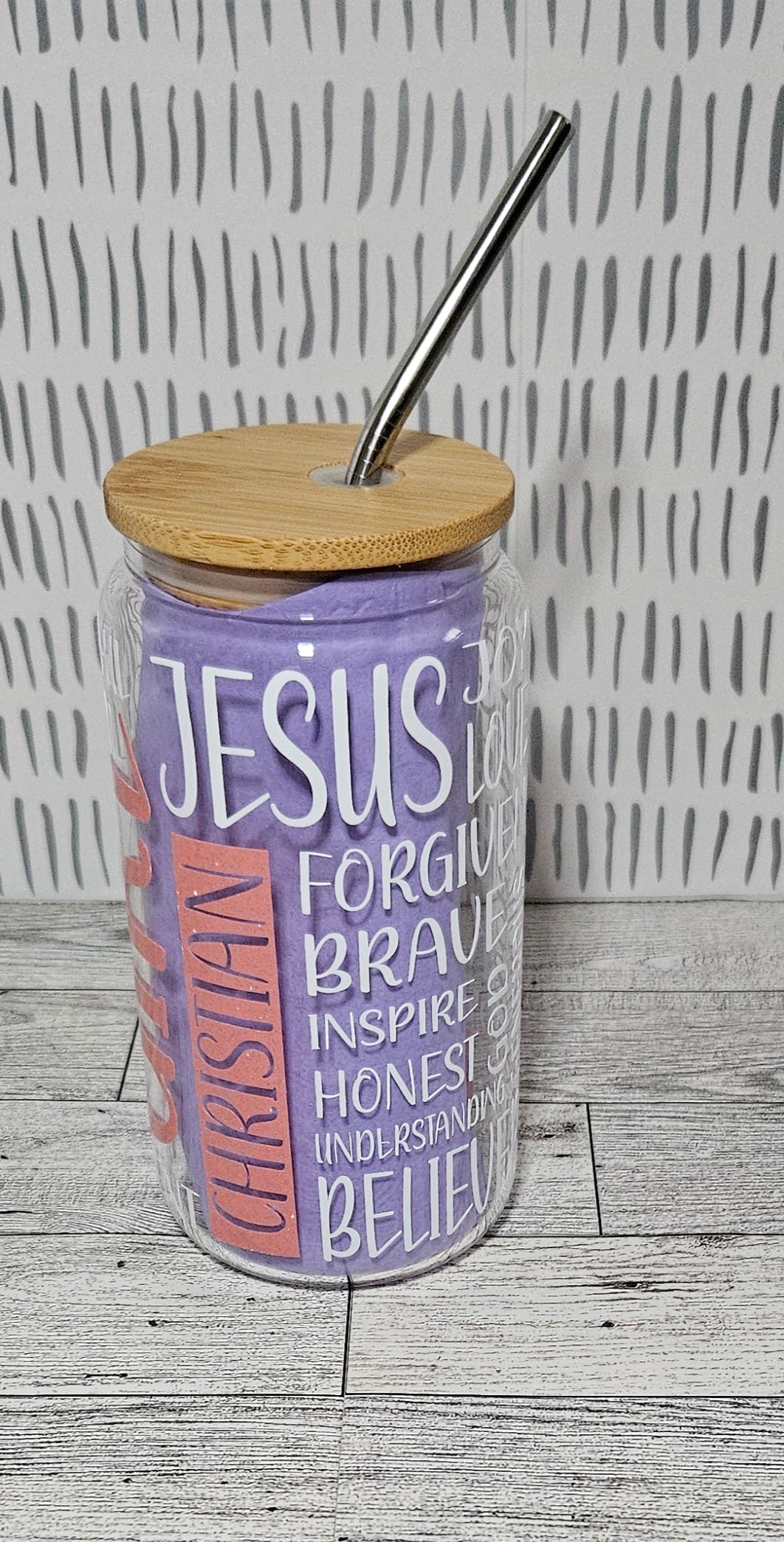 Holy Girl Christian Life Glass Cup